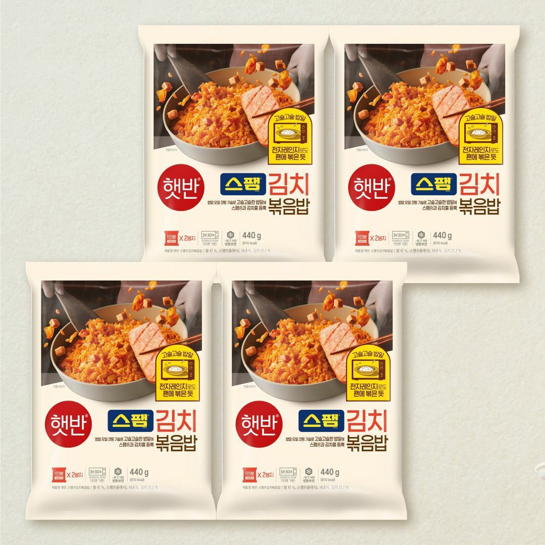 [첫구매전용] 햇반 스팸김치 볶음밥 440g(2인분)x4개