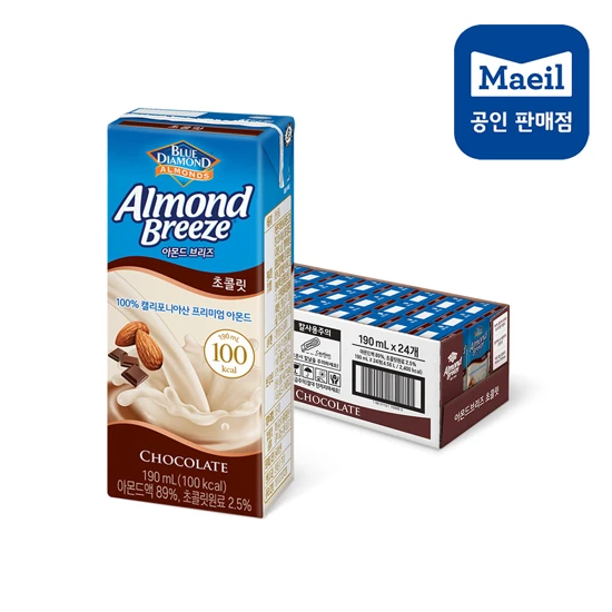 아몬드브리즈 초콜릿 190ml 24팩