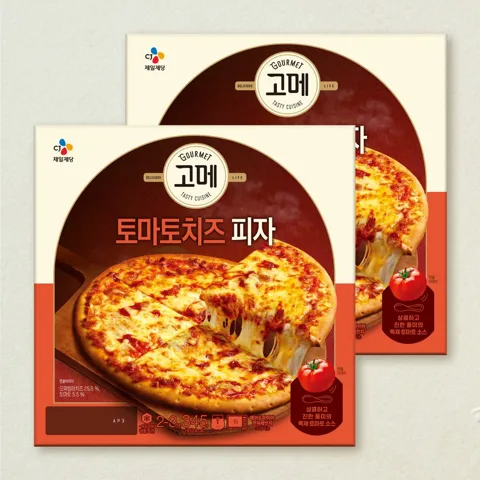 [장보기초특가] 고메 토마토치즈 피자 345gX2개