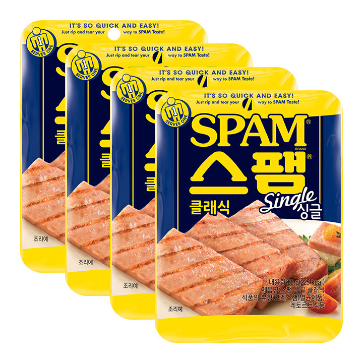 스팸 싱글 클래식 80gX4개