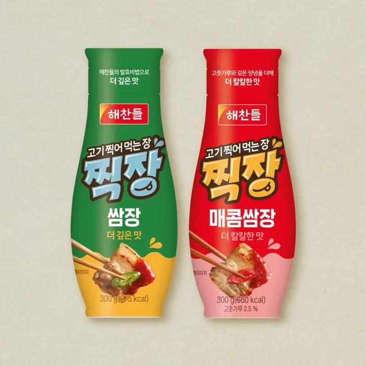 해찬들 찍장 쌈장 300g+매콤쌈장 300g
