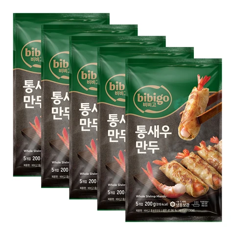 비비고 통새우만두 200g X 5개(소비기한:2025-12-13)
