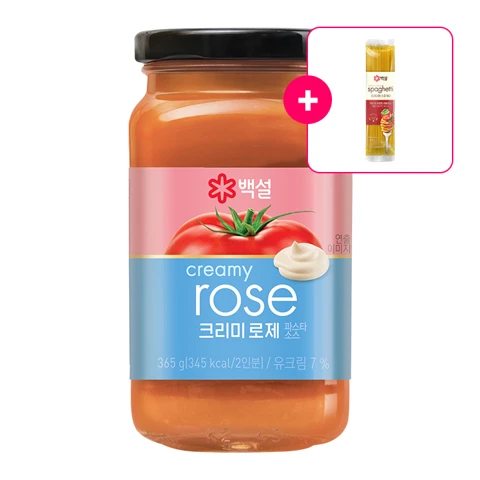 백설 크리미 로제 파스타소스 365g+ [사은품]백설 파스타면 250g