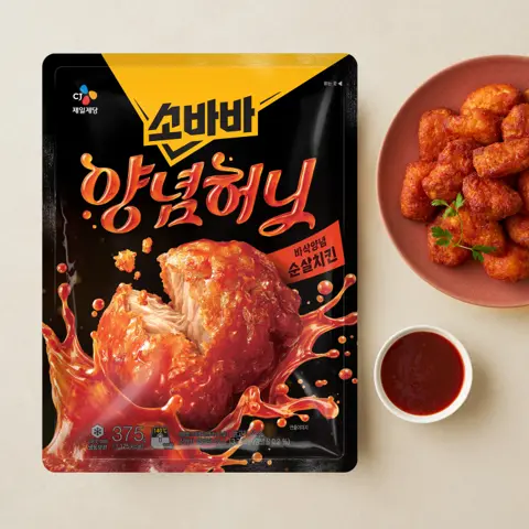 고메 소바바치킨 양념 순살 375g