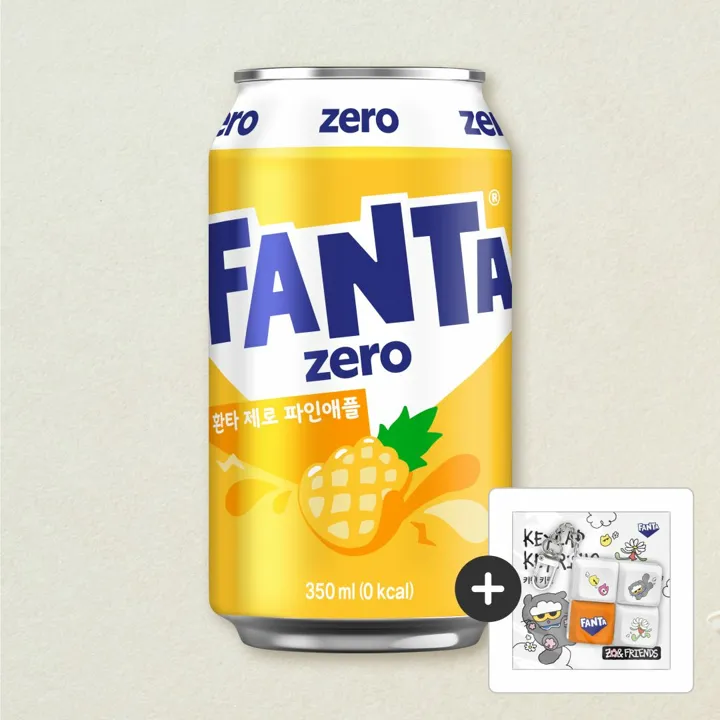 환타 제로 파인 350ml X24 + [증정]조이프렌즈 키캡키링