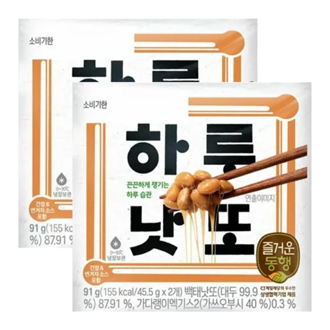 [2개입]즐거운동행 하루낫또 91g (45.5gX2개)X2EA