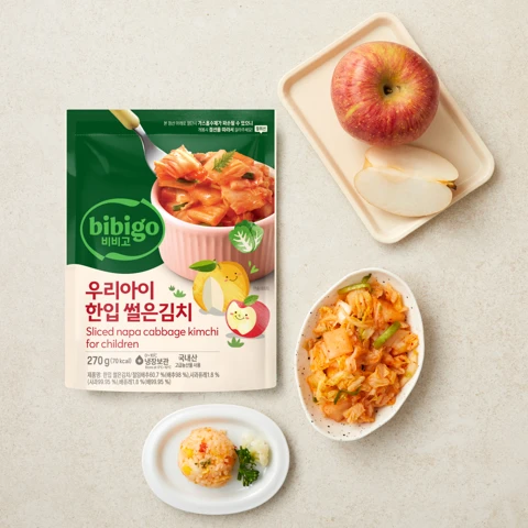 비비고 우리아이한입 썰은김치 270g