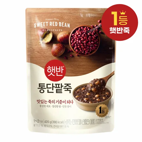 [1+1]햇반 통단팥죽 420g