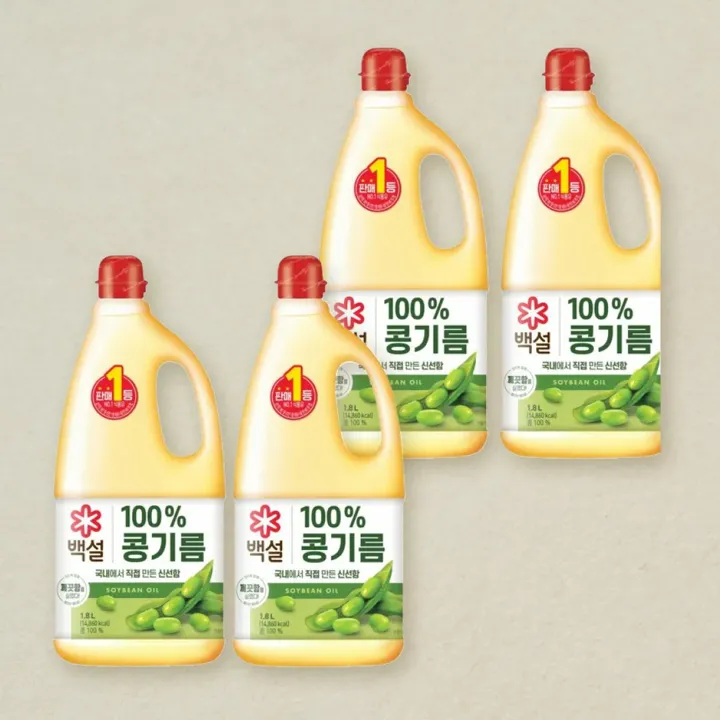 백설 콩기름 1.8L, 4개