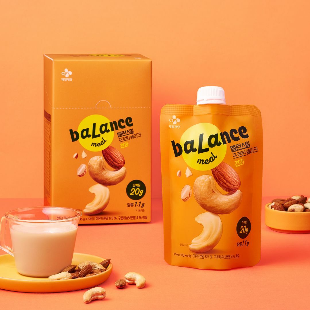 [CJ더마켓] 밸런스밀 프로틴 쉐이크 견과 45gX5개