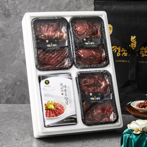 [26추석 선물세트대량]정품진 한우 양념불고기 세트 1.2kg