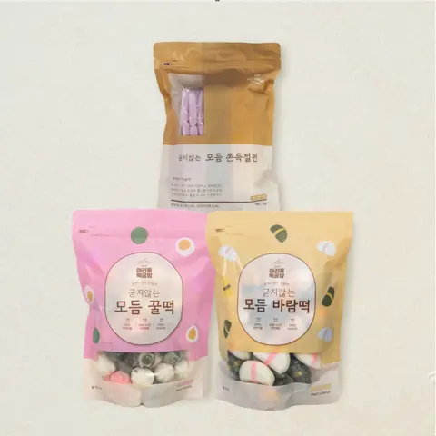 아리울떡공방 굳지않는 떡 1kg 3종 SET 1(꿀떡, 바람떡, 고구마앙금절편)(총 3개)