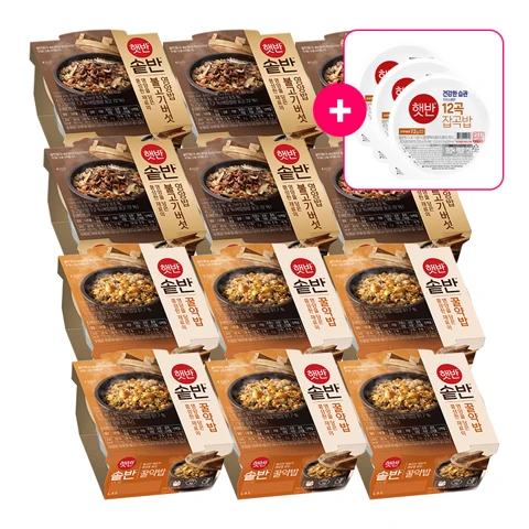[달달솥반SET]불고기버섯영양밥6개+꿀약밥6개+(증정)12곡밥X3개