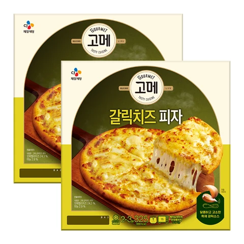 고메 갈릭치즈 피자 325gx2개