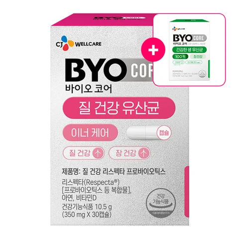 바이오코어 질 건강 유산균 30캡슐(1개월)X1개+(사은품)100억유산균 10포