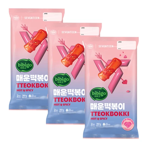 [비비고|세븐틴]비비고 매운떡볶이360gX3개