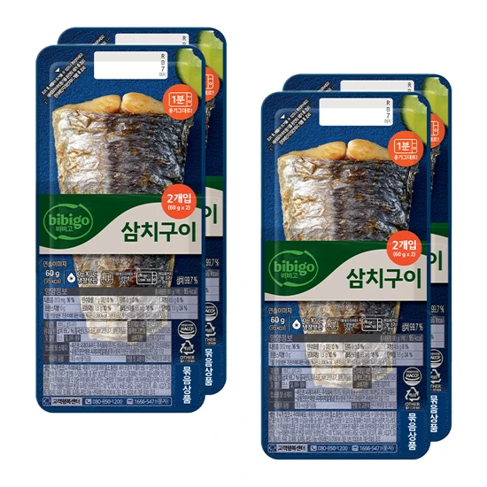 비비고 삼치구이 60g*2번들X2개(총4개)