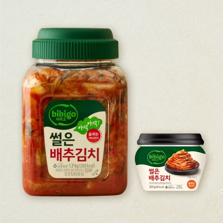 비비고 썰은배추김치1.2kg+비비고 썰은배추김치 300g(용기형)