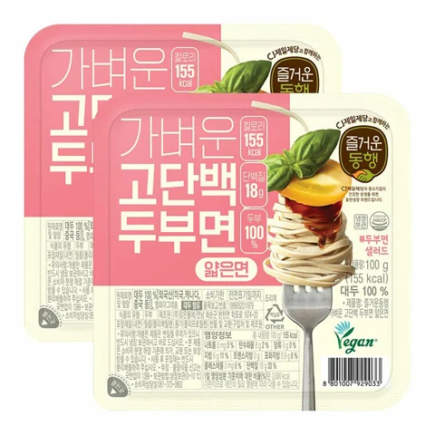 가벼운 고단백 두부면(얇은면) 100gX2개