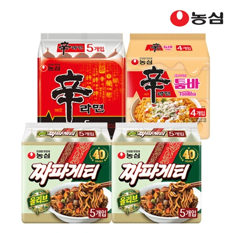 [행사]농심 신라면 툼바 4개 + 신라면 5개 + 짜파게티 10개