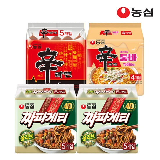 [행사]농심 신라면 툼바 4개 + 신라면 5개 + 짜파게티 10개