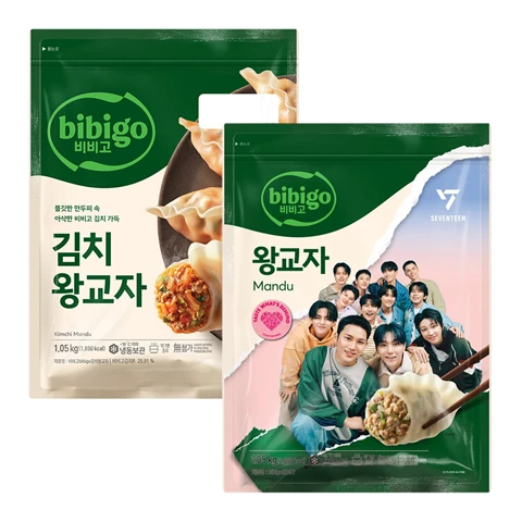 [비비고|세븐틴]비비고 왕교자 1.05kg+비비고 김치왕교자 1.05kg