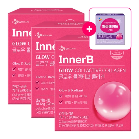 이너비 콜렉티브 콜라겐 930mgX84정(4주)X3개 + [사은품] 멜라메이트 구미 2입(식물성 멜라토닌 함유)