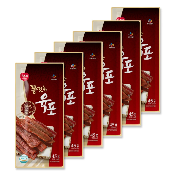이츠웰 더쫄깃한 육포 (45gx6봉)
