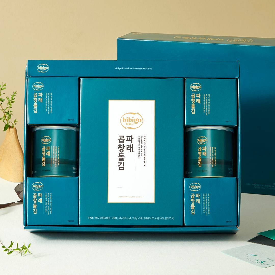 [26설선물세트] 비비고 파래곱창돌김 혼합 1호X5개