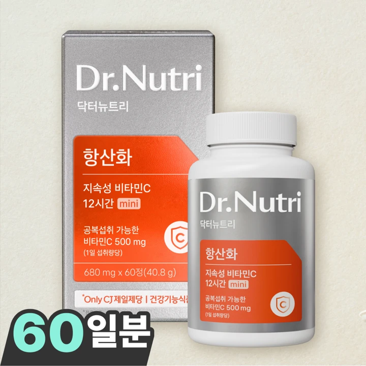 닥터뉴트리 12시간 지속성 비타민C, 60정(60일분)