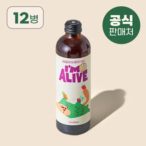 [행사]아임얼라이브 콤부차 ABC 315ml 12병