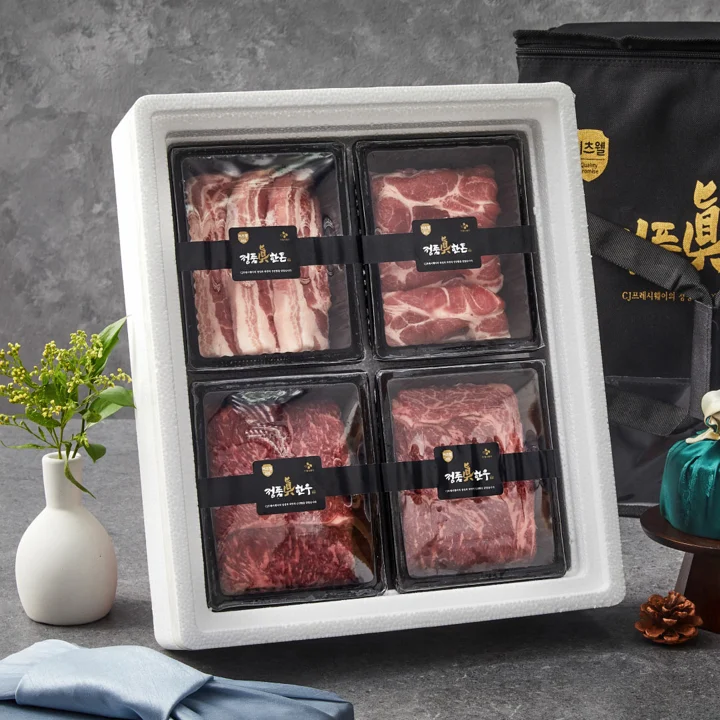 [26추석 선물세트]정품진 한우한돈 구이용 혼합 선물세트 1.8kg(1등급 이상)