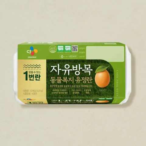 CJ 자유방목 동물복지 유정란 10구(1번란)