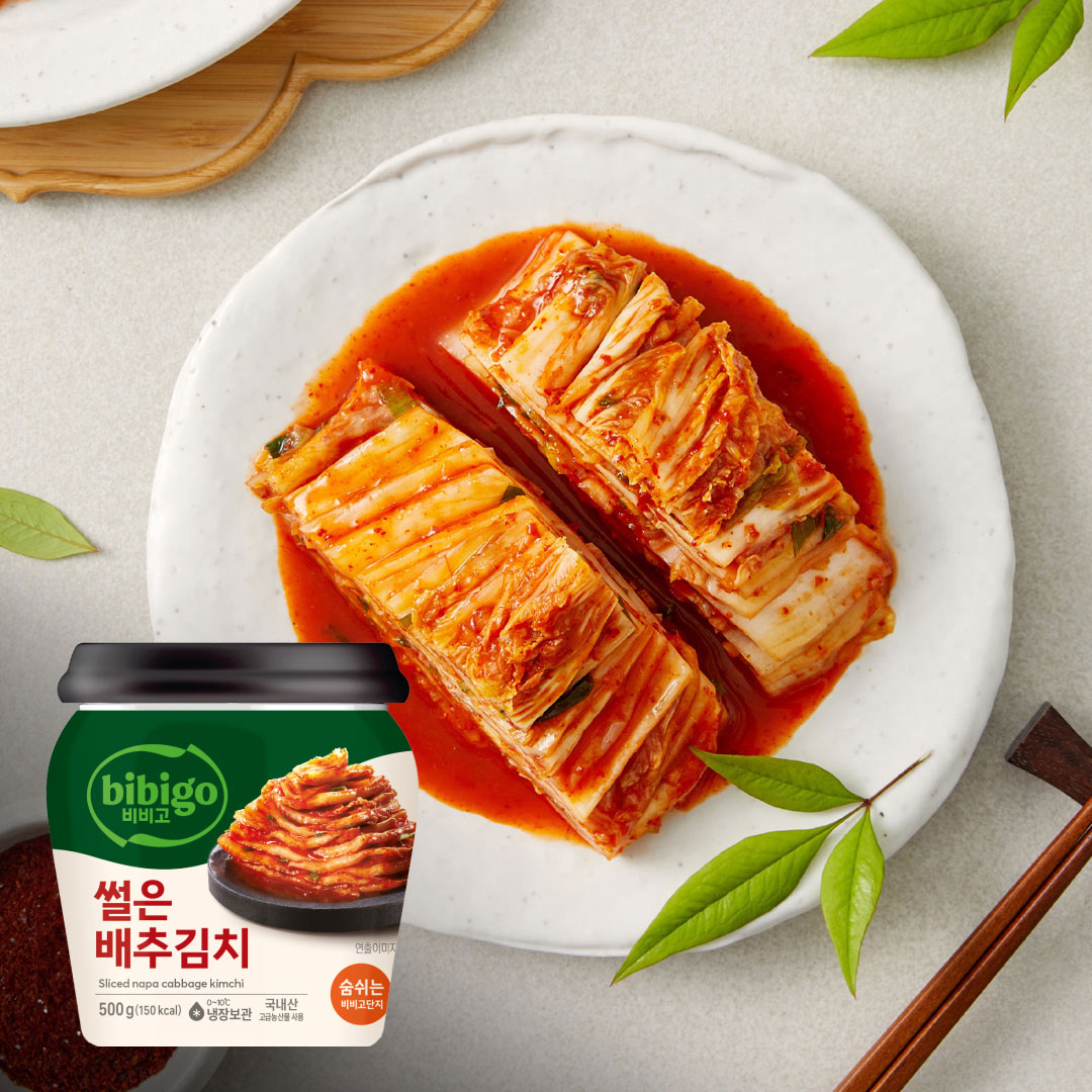 비비고 썰은배추김치 500g (용기형)