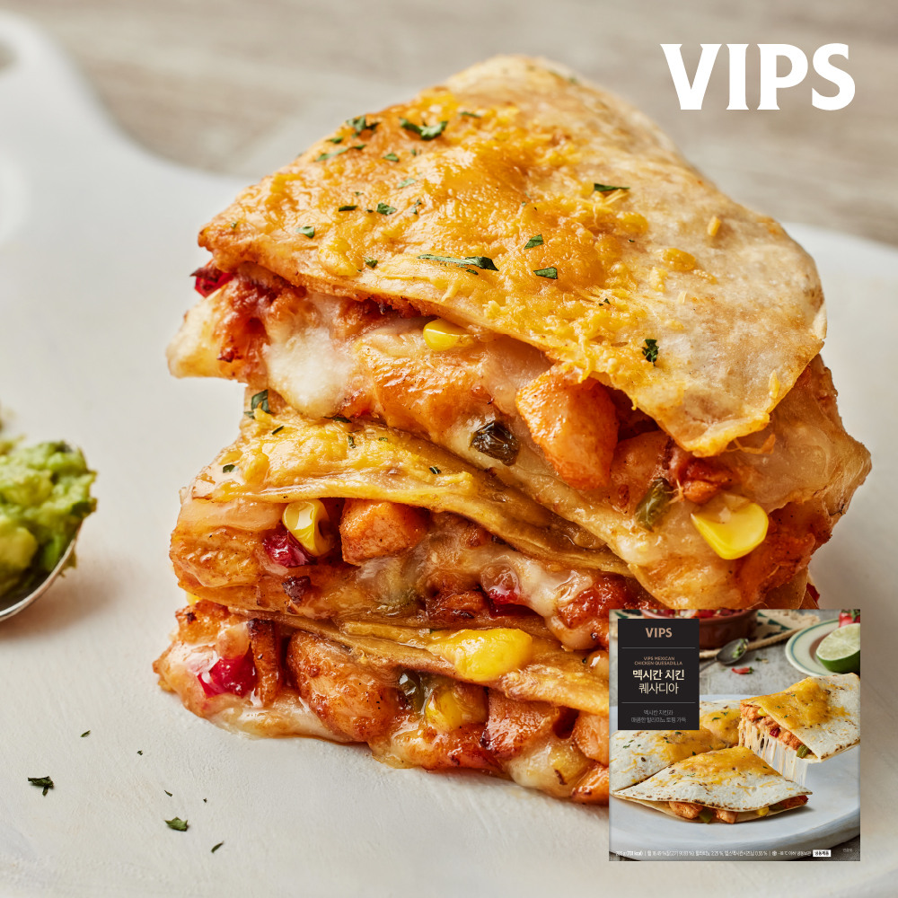 [행사]빕스 퀘사디아 치킨멕시칸 2팩 + 바비큐풀드포크 2팩