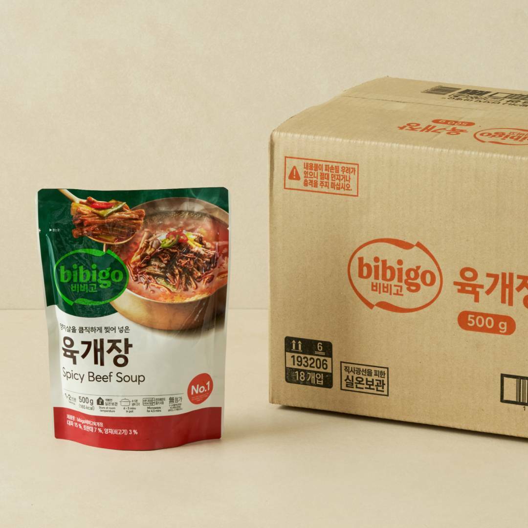[CJ더마켓] [박스특가]비비고 육개장 500gX18개