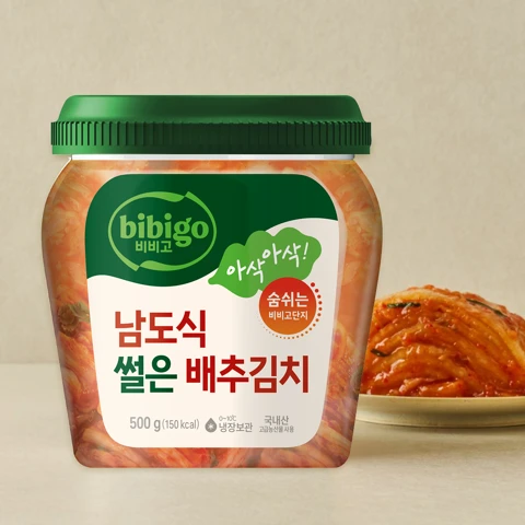비비고 남도식 썰은배추김치 500g(용기형)