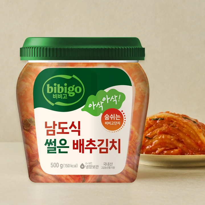 비비고 남도식 썰은배추김치 500g(용기형)