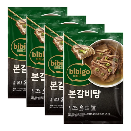 [국물맛집] 비비고 본갈비탕 700g(2인분)X 4개