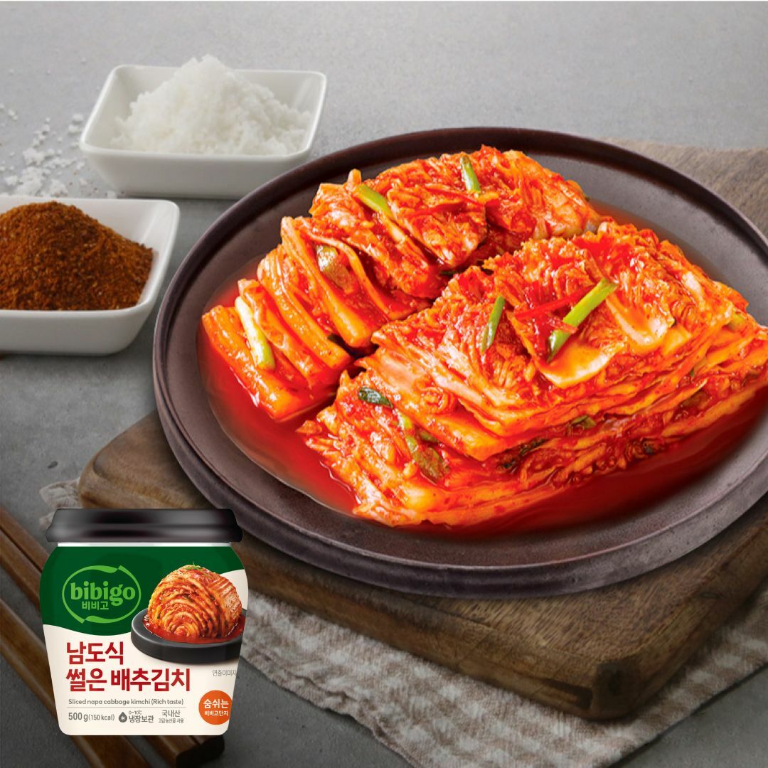 비비고 남도식 썰은배추김치 500g(용기형)