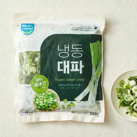 국산 냉동 대파 500g