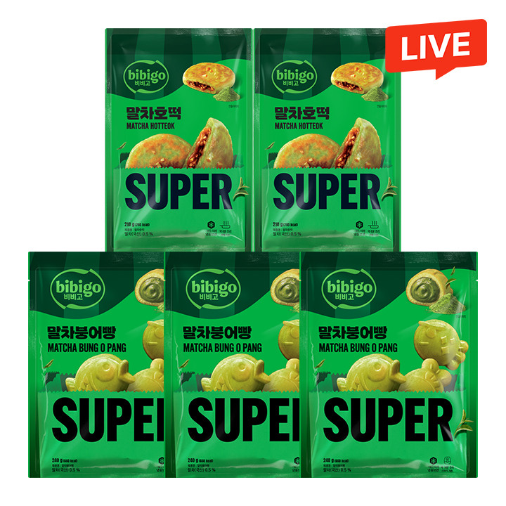 [말차러버💚] 비비고 말차붕어빵 240gX3개+말차호떡 210gX2개
