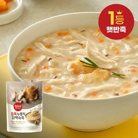 햇반 듬뿍 누룽지닭백숙죽 420g