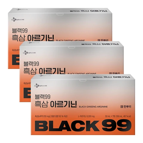 블랙99 흑삼 아르기닌 50mlX7입X3개