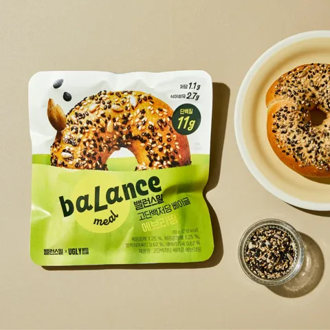 밸런스밀 고단백저당 베이글 에브리띵 80g