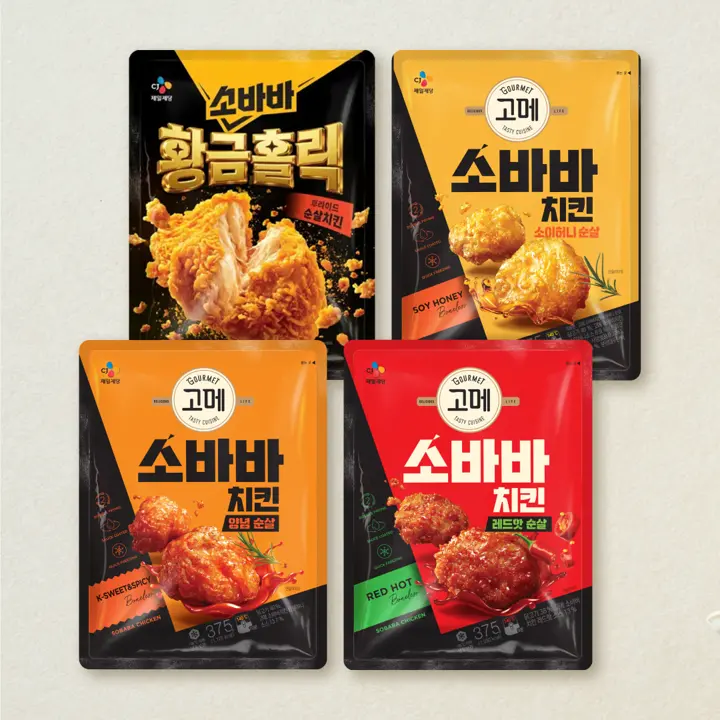 [무료배송]소바바 황홀+소이허니+양념+레드핫 375g (총 4개)