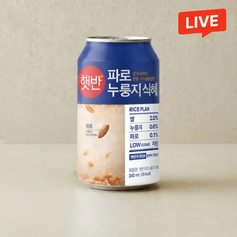 햇반 파로누룽지식혜 340mlX24개(1box)