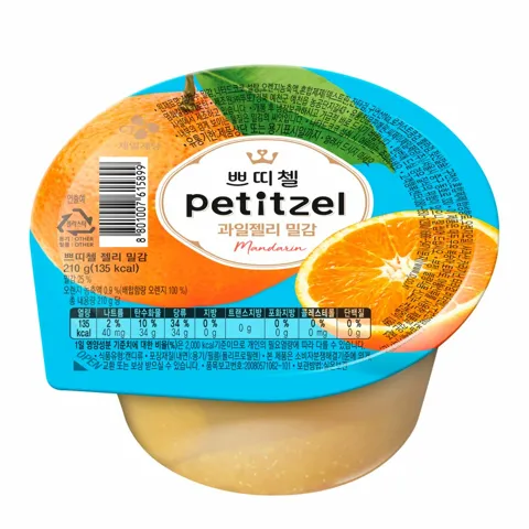 쁘띠첼과일젤리밀감210g