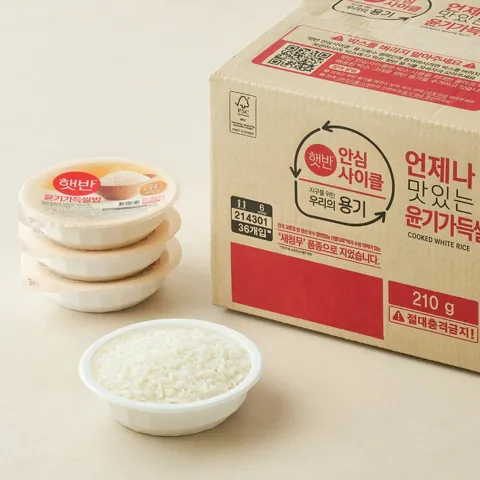 [UPCYCLE]햇반 윤기가득쌀밥 210gX36개