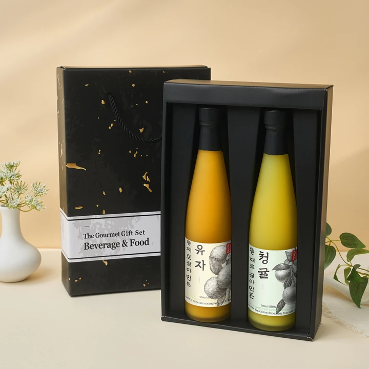 [26추석 선물세트]통째로 갈아만든 유자&청귤500ml 2호